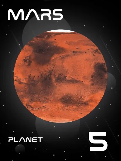 Mars planet card