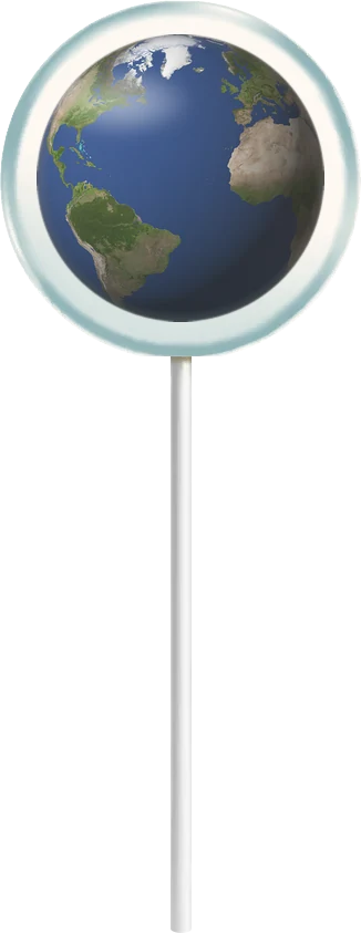 Earth lollipop